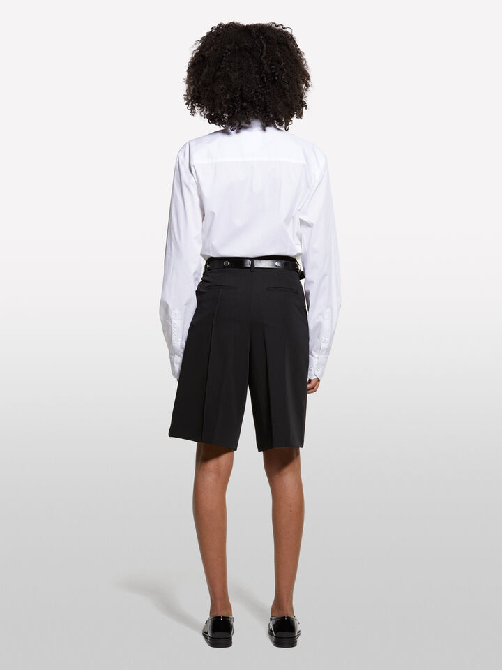 Bermuda neri relaxed fit - pantaloni shorts da donna - Nero | Sisley image number 2